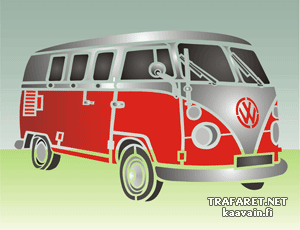 Volkswagen T1 - szablon do dekoracji