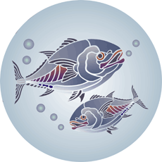 Tuńczyk - szablon do dekoracji