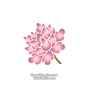 Chiński kwiat 4 - szablon do dekoracji