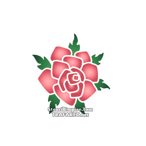 Kwiat róży 1A - szablon do dekoracji