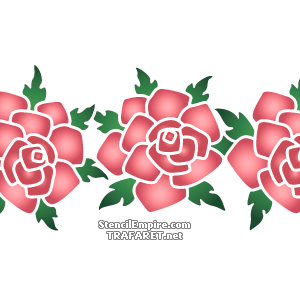 Kwiat róży 1B - szablon do dekoracji