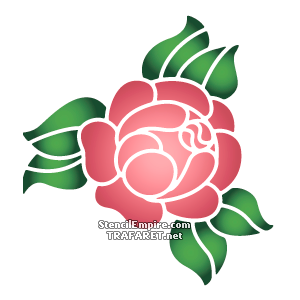 Róża prymitywna 1A - szablon do dekoracji