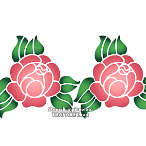 Róża prymitywna 1B - szablon do dekoracji