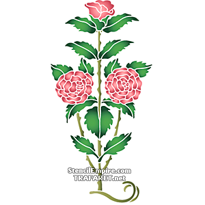 Krzak róży 1 - szablon do dekoracji