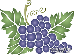 Kiść winogron 4 - szablon do dekoracji