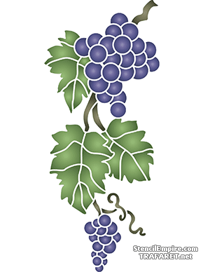 Gałązka winogrona - szablon do dekoracji
