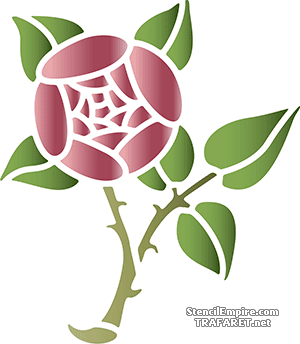 Okrągła róża 4 - szablon do dekoracji