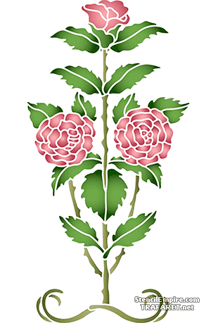 Wysoka róża - szablon do dekoracji