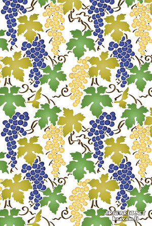 Tapeta z winogronami 02 - szablon do dekoracji
