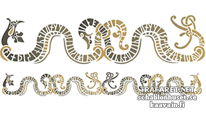 Serpentynowy bordiur - szablon do dekoracji