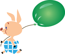 Prosiaczek i piłka - szablon do dekoracji