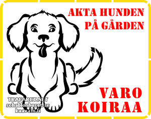 Uważaj na psa 06 - szablon do dekoracji