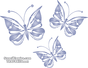 Trzy motyle 4 (Szablony z motylami i ważkami)