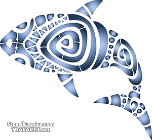 Stylowy rekin 1 - szablon do dekoracji