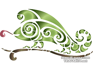 Stylowy kameleon - szablon do dekoracji