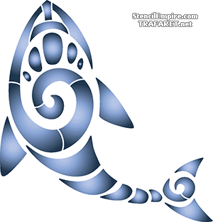 Stylowy rekin 2 - szablon do dekoracji