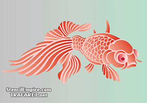 Orientalna ryba - szablon do dekoracji