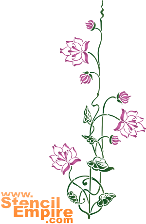Duża lilia wodna - szablon do dekoracji
