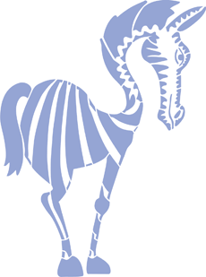 Stylowa zebra - szablon do dekoracji