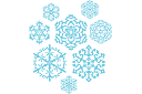 Osiem Płatków Śniegu II - szablony ze śniegiem i mrozem