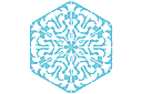Śnieżynka XII - szablony ze śniegiem i mrozem