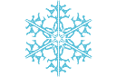 Śnieżynka XIII - szablony ze śniegiem i mrozem