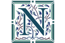 Pierwsza litera N - szablony z tekstami i zestawami liter
