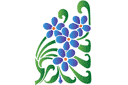 Abstrakcyjne kwiaty - szablony z abstrakcyjnymi wzorami