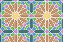 Ornament Alhambry 02a - szablony z powtarzającymi się wzorami