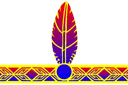 Indyjskie pióro - szablony z motywami staroamerykańskimi
