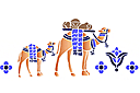 Wielbłądy - szablony ze zwierzętami