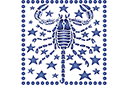 Skorpion secesyjny - szablony z horoskopami i znakami zodiaku
