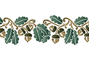 Bordiur dębowy 125 - szablony z liśćmi i gałęziami