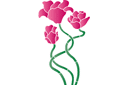 Trzy tulipany - szablony stylów art nouveau i art deco
