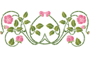 Motyw dzikiej róży - szablony z ogrodem i dzikimi różami