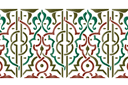 Arabeska bordiur 25 - szablony z motywami arabskimi