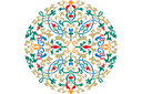 Środek dywanu 2 - szablony z motywami arabskimi