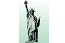Statua Wolności - szablony z punktami orientacyjnymi i budynkami
