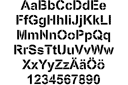 Arial Bold - szablony z tekstami i zestawami liter