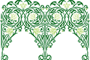 Łuki z lotosami - szablony stylów art nouveau i art deco