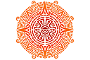 Słońce Azteków - szablony ze starożytnymi wzorami azteckimi