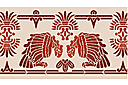 Azteckie orły - szablony ze starożytnymi wzorami azteckimi