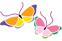Dwa motyle 2 - szablony z motylami i ważkami