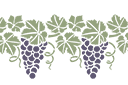 Winogronowy wzór A - szablony z owocami i jagodami