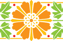 Motyw bordiurowy 024 - szablony na bordiury z abstrakcyjnymi wzorami