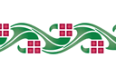 Motyw bordiurowy 030 - szablony na bordiury z abstrakcyjnymi wzorami