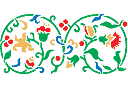 Kwiaty i jagody bordiur 2 - szablony do klasycznych borderów