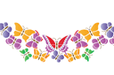Bordiur z motyli - szablony z motylami i ważkami