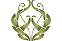 Wieniec z liści - szablony z klasycznymi wzorami