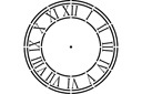 Tarcza zegara 1 - szablony z różnymi przedmiotami i obiektami